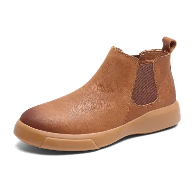  Autumn and Winter Trendy Chelsea Boots Men's British Style Shoes